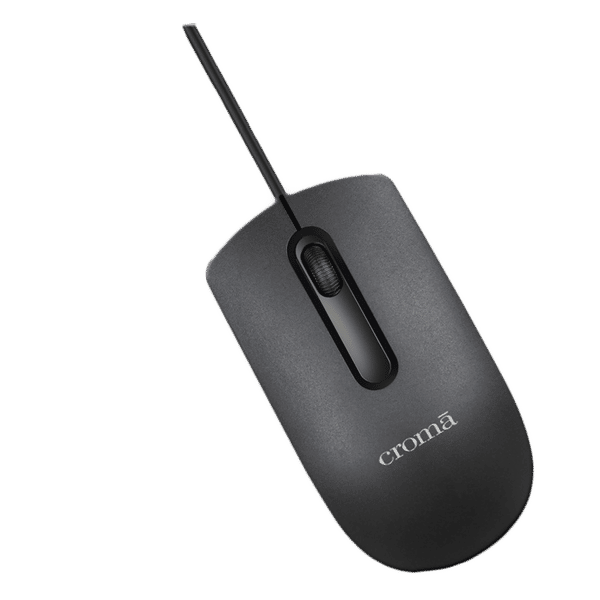 Buy Croma Wired Optical Mouse 1200 DPI Plug Play Black